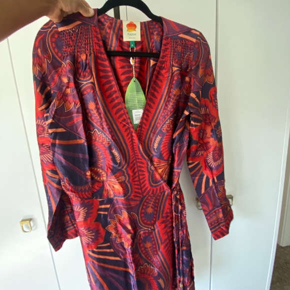 Farm Rio Macaw Mini Wrap Dress - Picture 3 of 4